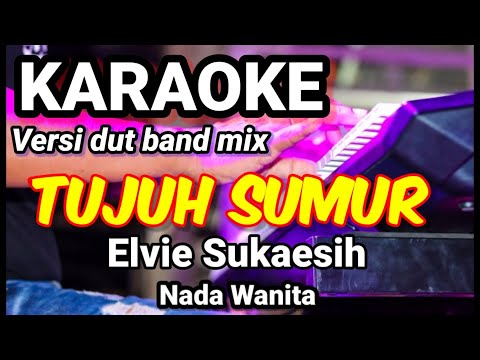 TUJUH SUMUR - Elvie Sukaesih | Karaoke dut band mix nada wanita | Lirik