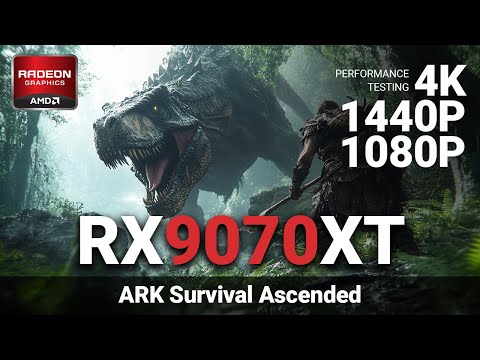 Testing Ark Survival Ascended | GIGABYTE GAMING OC RX9070XT | 1080p 1440p, 2160p, HD, UHD, 4K
