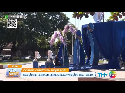 Corpus Christi em Piquerobi: tradição dos tapetes coloridos atrai turistas há 59 anos