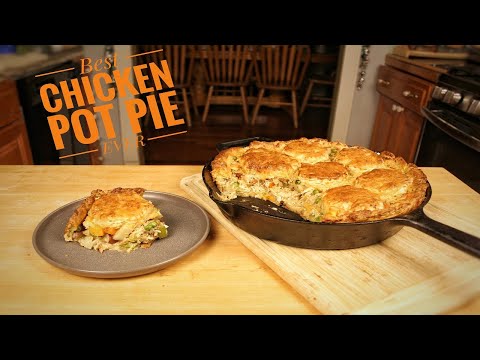 Best Chicken Pot Pie Recipe || Buttermilk And Cheddar Biscuit Crust