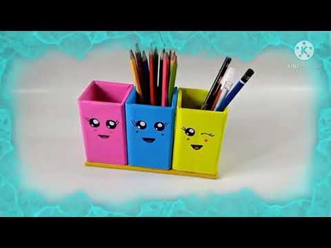 membuat karya seni 3 dimensi. tempat pensil