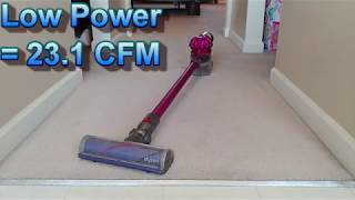 Dyson V7 Motorhead Whole House Carpet Cleaning With Weighed Results  **LOW POWER**