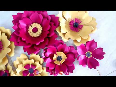 DIY PAPER FLOWERS / BUNGA KERTAS UNTUK BACKDROP | SLOW VERSION