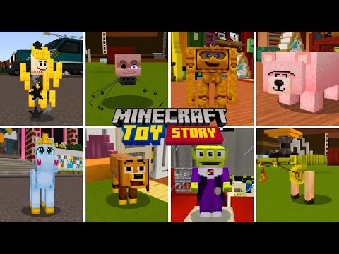 Minecraft Toy Story DLC - All Unique Mob Texture | Minecraft Bedrock Map