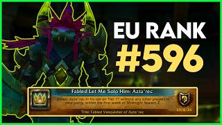 I soloed Tier  Azta'rec as a Destruction Warlock (Fabled Vanquisher)