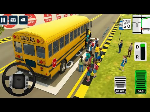 School Bus Simulator 3D – Realistic Bus Driving Game | Pick Up Kids And Drive to School Safely