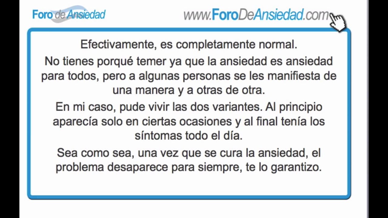 Ansiedad durante todo el día