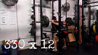 Athlete Squat 330 Pounds x 12 Reps