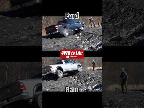 Ford F150 vs Dodge Ram 2500 - Offroad suspension flex comparison  #pickup #f150 #ram