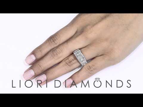 ER-SOLD-182 - 4.35 Carat F-SI1 Certified Princess Cut Diamond Engagement Ring 14k White Gold