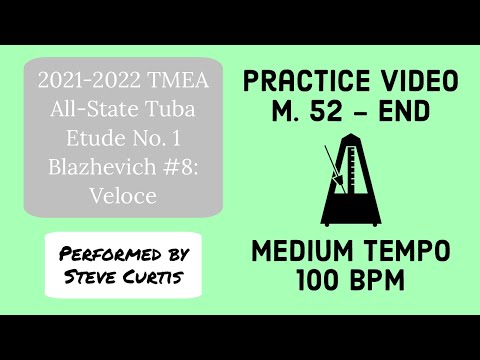 Blazhevich 8 Practice Video 4 - Medium Tempo: M. 52-end
