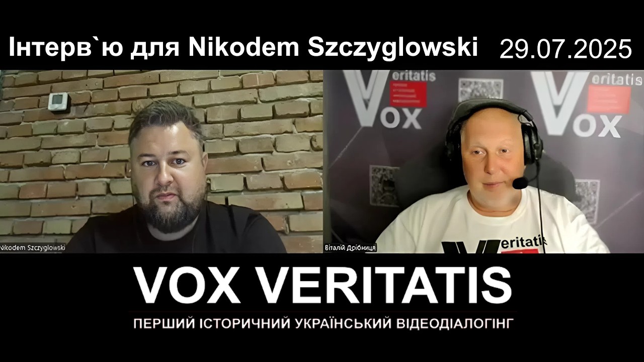 Інтерв`ю для Nikodem Szczyglowski (29.07.2025)