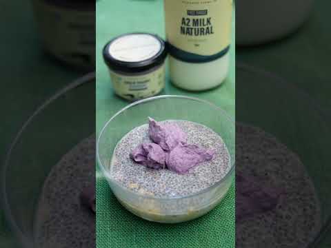 Blueberry Protein Oats with Chia Pudding
