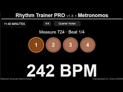 Metronome 242 BPM (Accented 1st Beat)