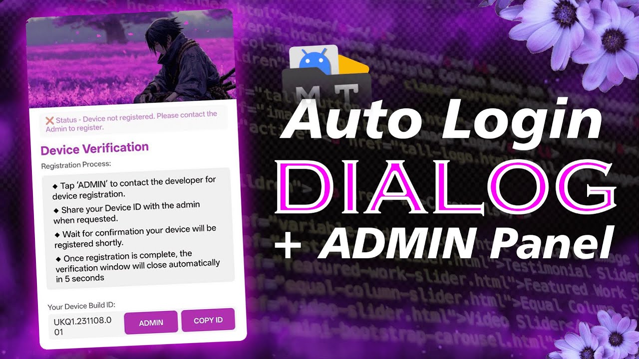 ⚡ Auto Login Dialog + Admin Panel in Any APK | Full Tutorial Using MT Manager (2025) | DPMods