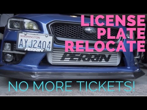 PERRIN LICENSE PLATE RELOCATE for FMIC | 2015-2018 SUBARU WRS/STI 2016 2017