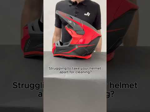 Struggling to take your helmet apart for cleaning? With MX Helmet J22, you can do it in seconds #mx
