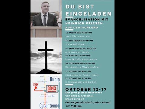 Evangelisation mit Heinrich Friesen-Thema: Miteinander im Frieden leben