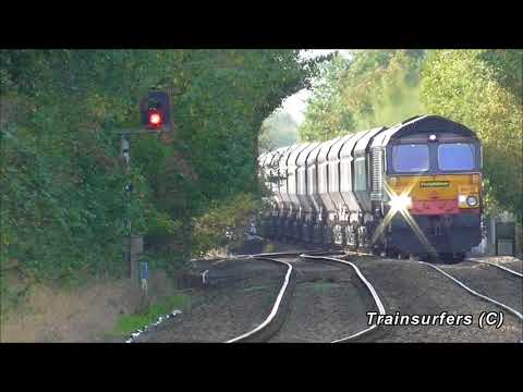 Freightliner Class 66 No. 66419 on 4E20 Fiddlers Ferry P.S - York Y.S @ Denton Stn on 12.10.17 - HD