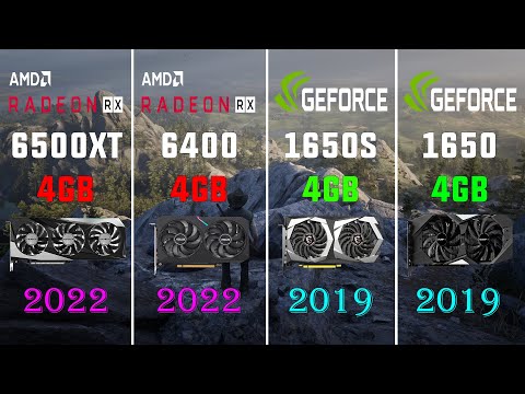 RX 6500 XT vs RX 6400 vs GTX 1650 SUPER vs GTX 1650 Test in 8 Games