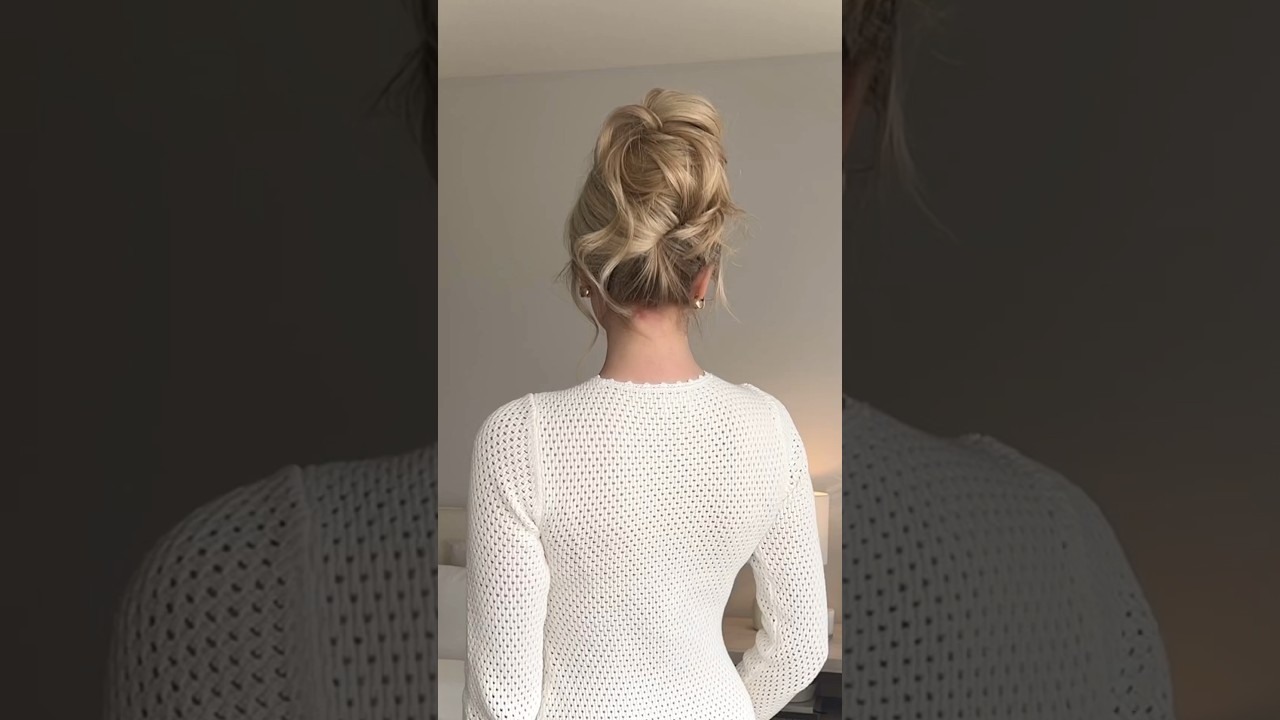 HOW TO HIGH UPDO HAIRSTYLE ❤️ #updo #highbun #easyhairstyles #hairtutorial