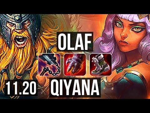 OLAF vs QIYANA (JUNGLE) | 9/1/5, 66% winrate, Legendary | BR Grandmaster | v11.20