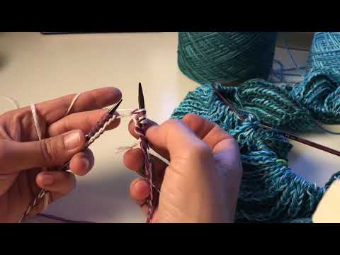 Brioche / 2 farbiges Patent in Runden gestrickt