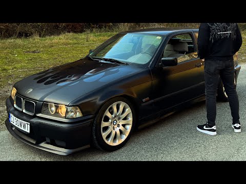 Flames On The Hood And Subwoofer In The Compact E36