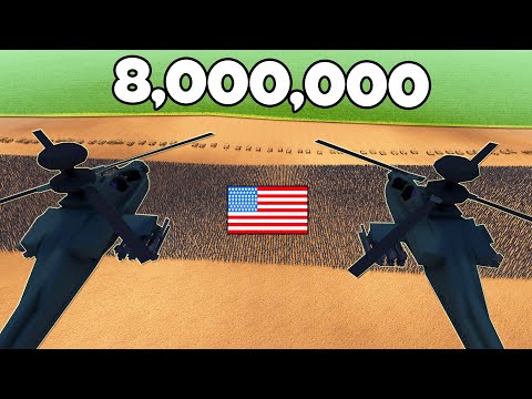 New US Army APACHE HELICOPTERS vs 8,000,000 ZOMBIES!? - UEBS 2: Ultimate Epic Battle Simulator 2
