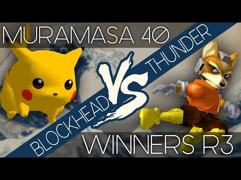 Muramasa 40 - Blockhead (Pikachu) vs Thunder (Fox) - WR3