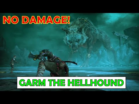 GARM THE HELLHOUND BOSS FIGHT | NO DAMAGE | GOD OF WAR RAGNAROK NG+