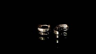 CI0001258   1 gram 9 carat White Gold Zirconia Huggy Earrings