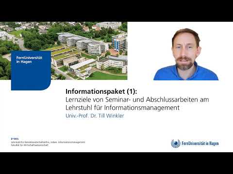 Informationspaket (1) Lernziele von Seminar- und Abschlussarbeiten
