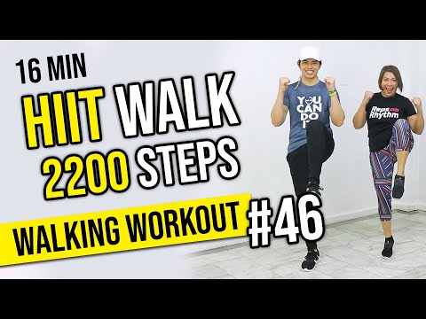 HIIT WALK #2 • 16 Min Workout with MOM • 2200 Steps • Walking Workout #46 • Keoni Tamayo