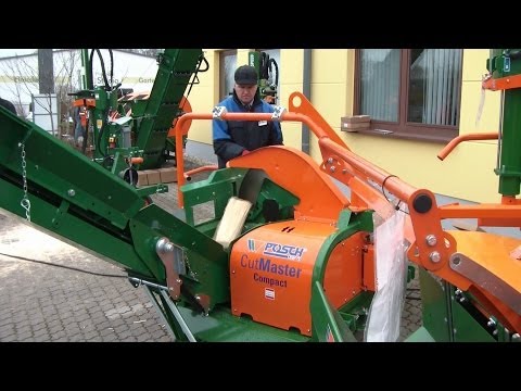 Brennholzsäge mit Förderband, Wippsäge Posch Cut Master Compact, firewood saw with conveyor