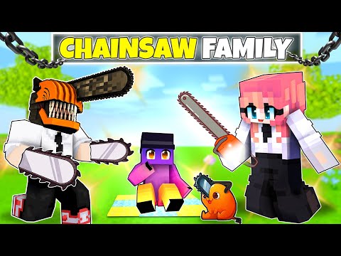 Adopted By CHAINSAW Family In Minecraft! (Hindi)