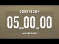 5 Hour Countdown Timer Flip Clock With Simple Gong