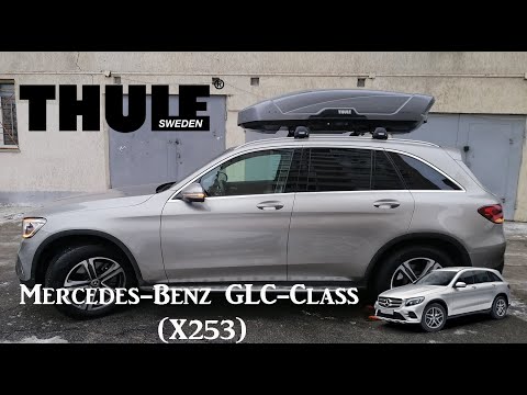 Roof rack bar Mercedes GLC Thule Edge Wingbar vs Cargo Box Thule Motion XT M Titan