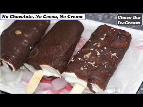 Chocobar Ice Cream Recipe Without Chocolate, Condensed Milk | How to make Chocobar Ice Cream