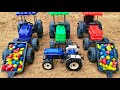 Children Went To Collect Colorful Stones From Mini Tractors A Holland Tractor Was Buried Under T