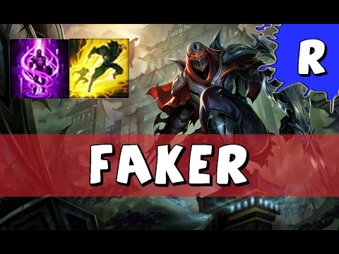 SKT T1 Faker as Zed vs Fizz MID - S6 Challenger SoloQ - League of Legends