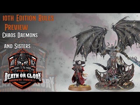 Rules preview for chaos daemons and adepta sororita and hobby time for Warhammer 40k 10th edition