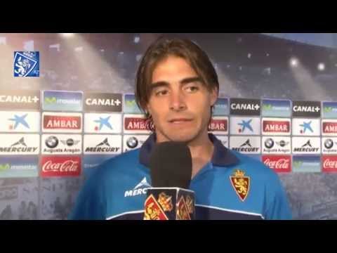 Declaraciones en zona mixta tras el Real Zaragoza - Real Jaén 20/4/2014