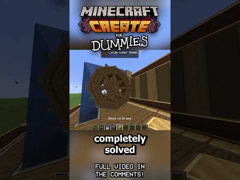 WATER WHEEL TRICK - MINECRAFT: CREATE MOD FOR DUMMIES