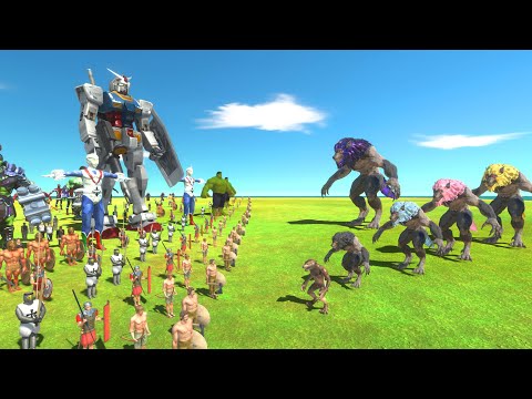 Werewolf Of Evolution VS Human Team - Animal Revolt Battle Simulator