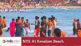 New year celebrations at Kovalam beach 