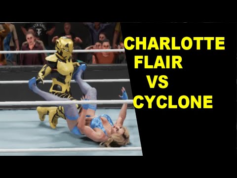 WWE 2K19 Charlotte Flair vs Cyclone - Mixed Match
