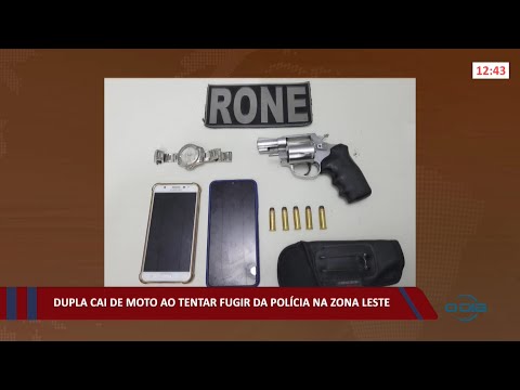 Dupla cai de moto ao tentar fugir da Polícia na zona leste 09 02 2022