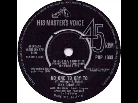 UK New Entry 1964 (210) Ray Charles - No One To Cry To