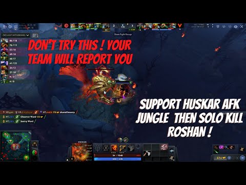 VP.SAVE PLAY SUPPORT POS 4 HUSKAR JUNGLE AND SOLO ROSHAN. DON'T TRY THIS! Virtus Pro vs No Techies.